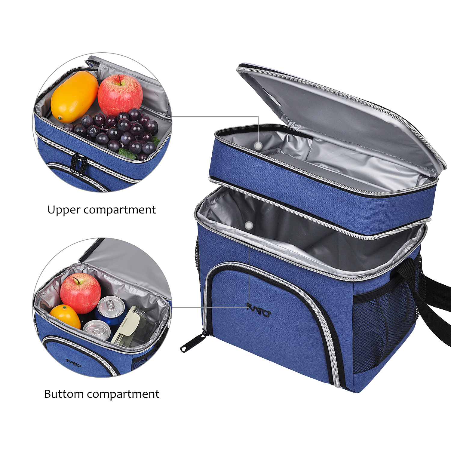 INSULATED LUNCH BAG Totes Best Large Thermos Cooler Container Double